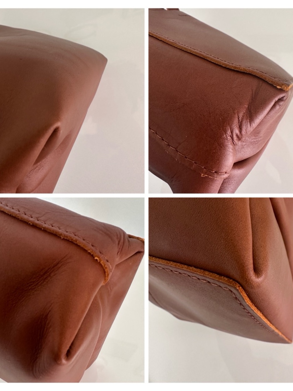 Portland Leather Goods Mini Crossbody Tote Handbag in Honey - Picture 6 of 12